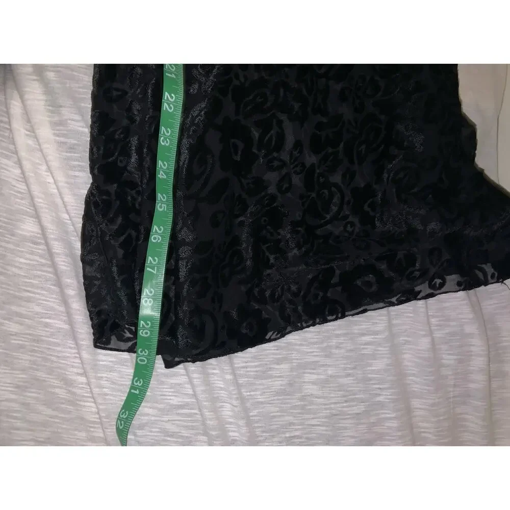 Victoria’s Secret Vintage Black Burnout Velvet Lingerie Slip Dress Size Medium? - Picture 7 of 7